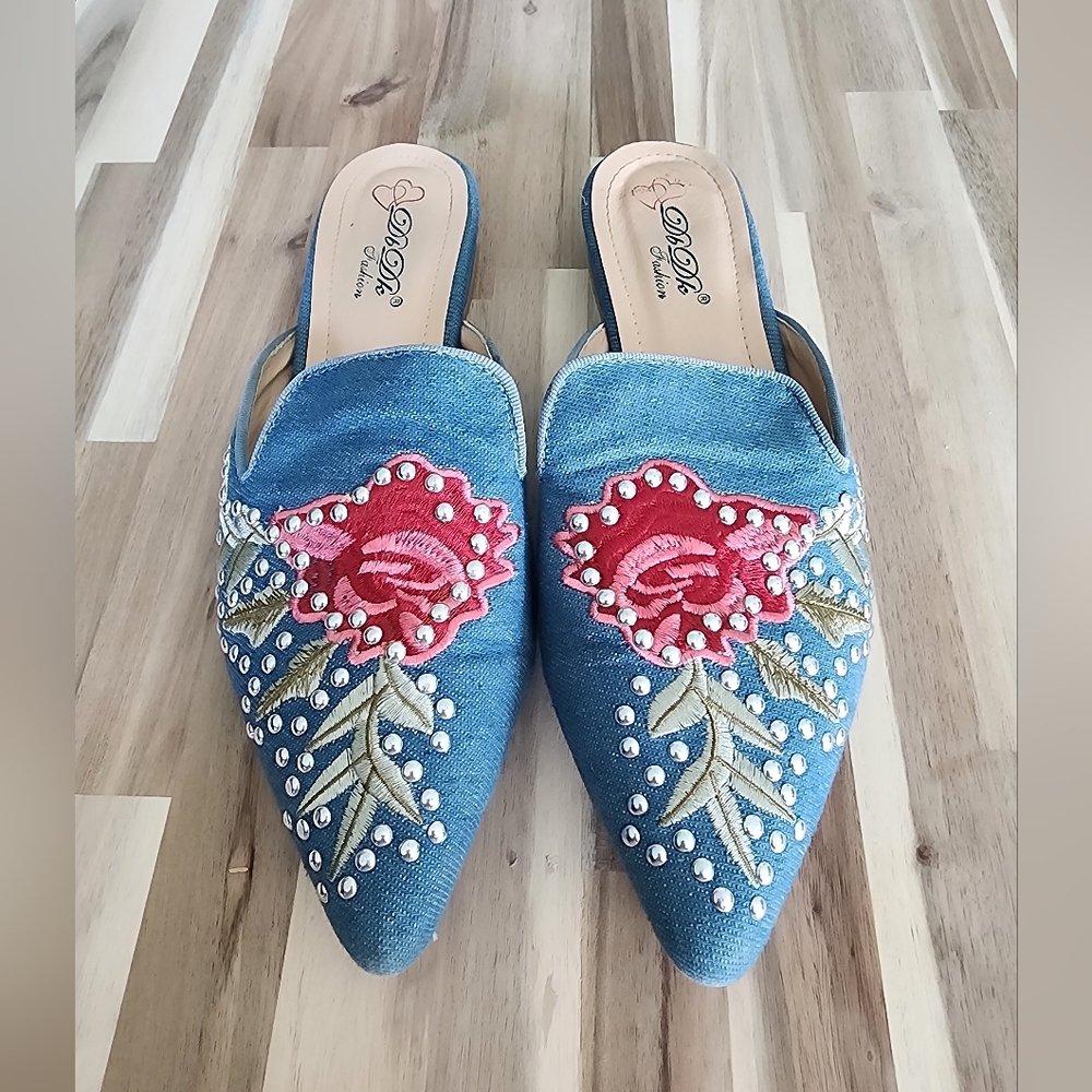Denim Mule sandals Size 8